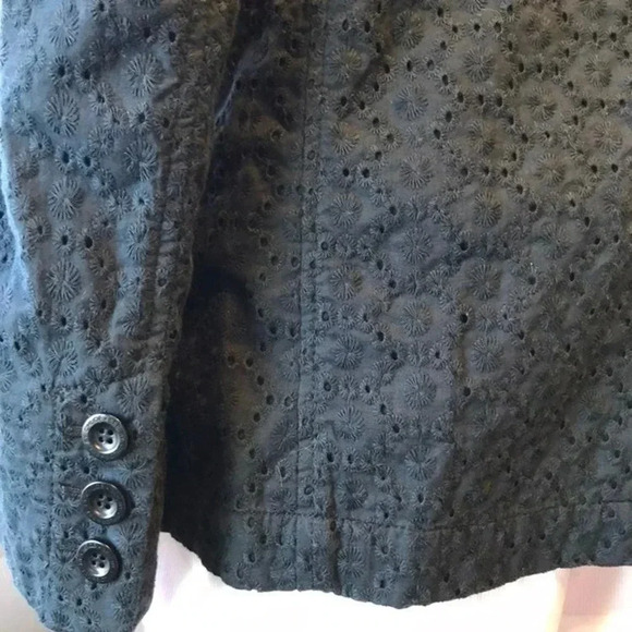 See By Chloe Cotton Black Lace 2 Buttons Jacket/Blazer Size S/M Pockets - Picture 9 of 14